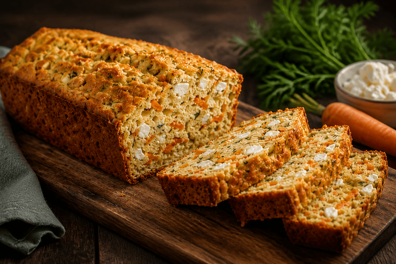 Cake carotte, cumin & feta